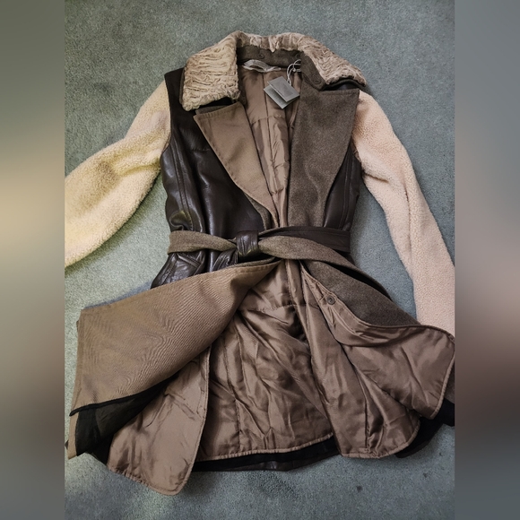 NWT Reed Krakoff Leather Long Vest with Wool and Silk Liner Size Medium - Picture 6 of 16